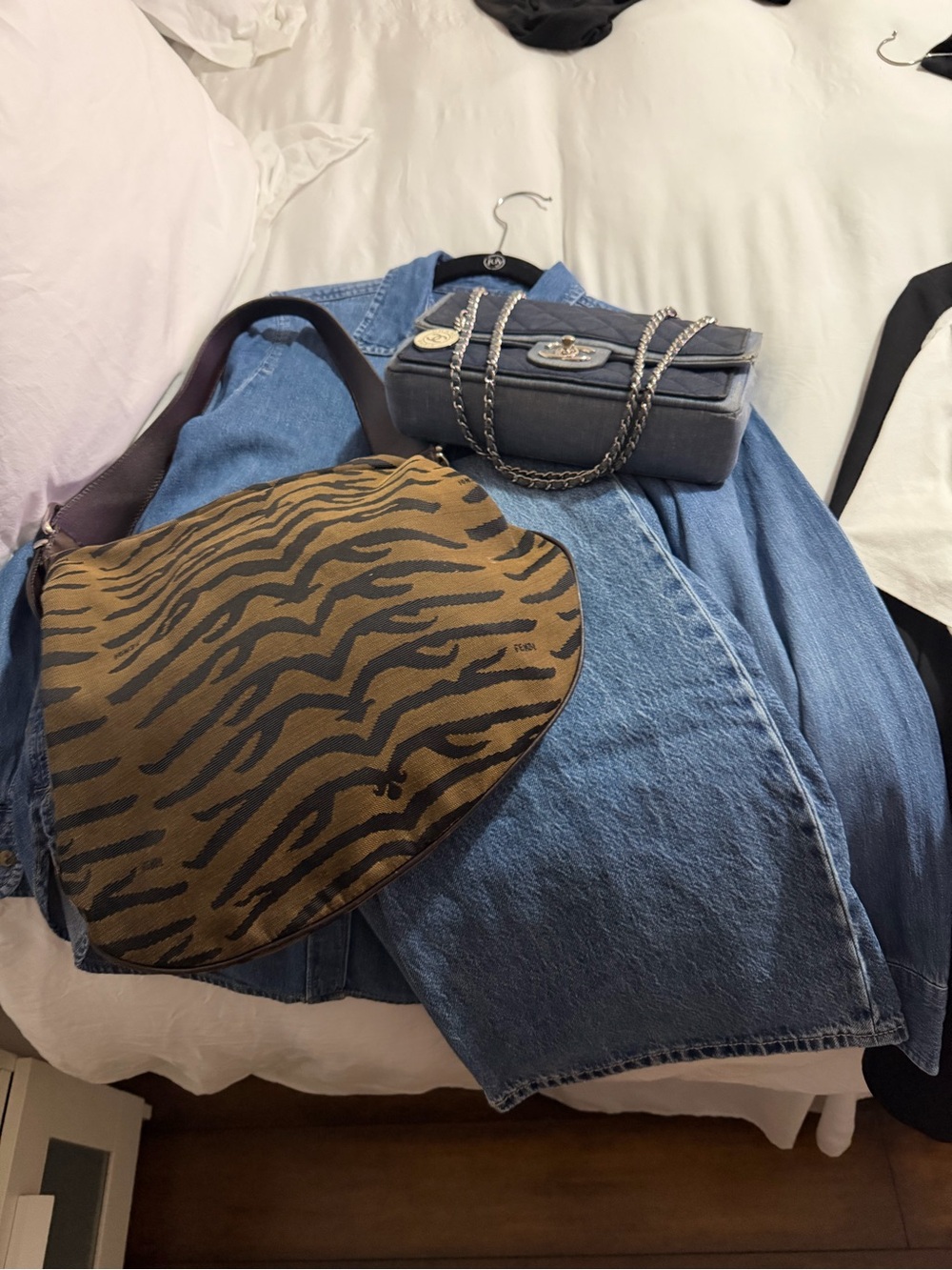 Fendi Women’s Zebra-Print Hobo Bag in Brown and Black